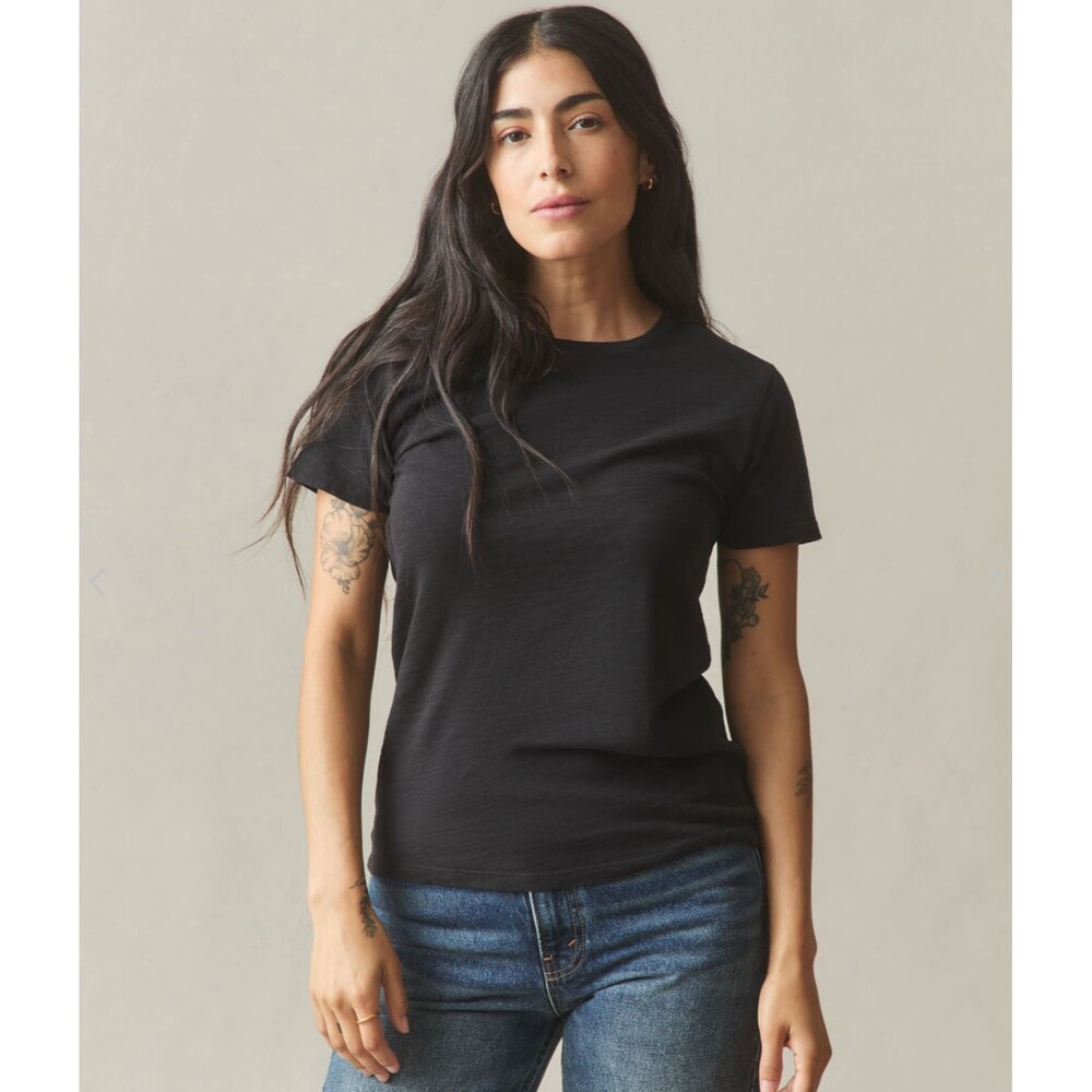 American Giant T-Shirt Womens XL Black Premium Slub Crew Tee Short Sleeve NEW